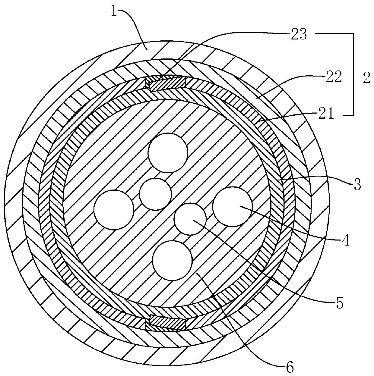 Multifunctional fireproof communication cable and armor layer installation process thereof