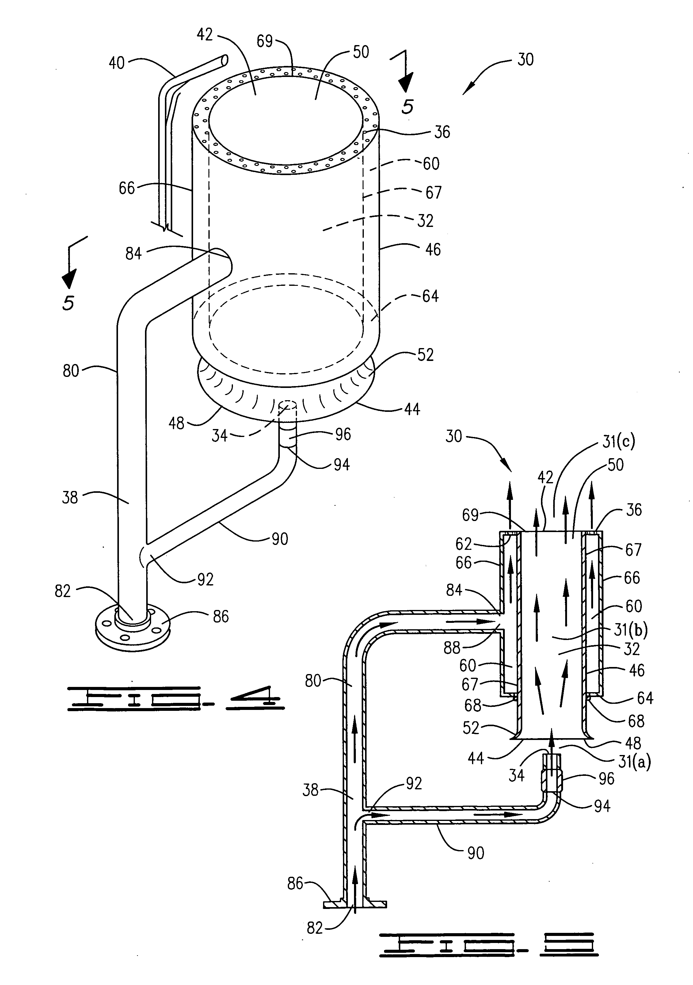 Partial pre-mix flare burner and method