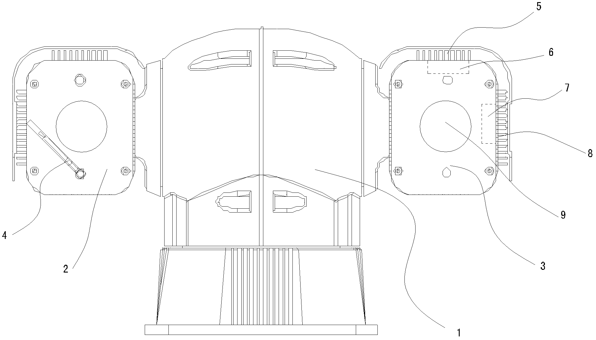 Laser night vision integral high-speed camera with cloud deck and monitoring method thereof