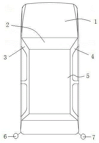 Rear view mirror for narrowing blind zone behind vehicle