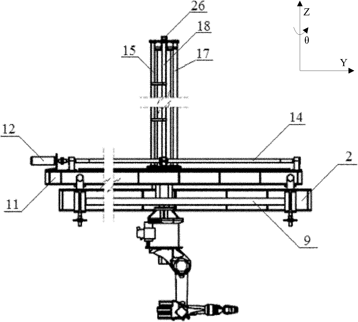 Water jet cutting actuating device