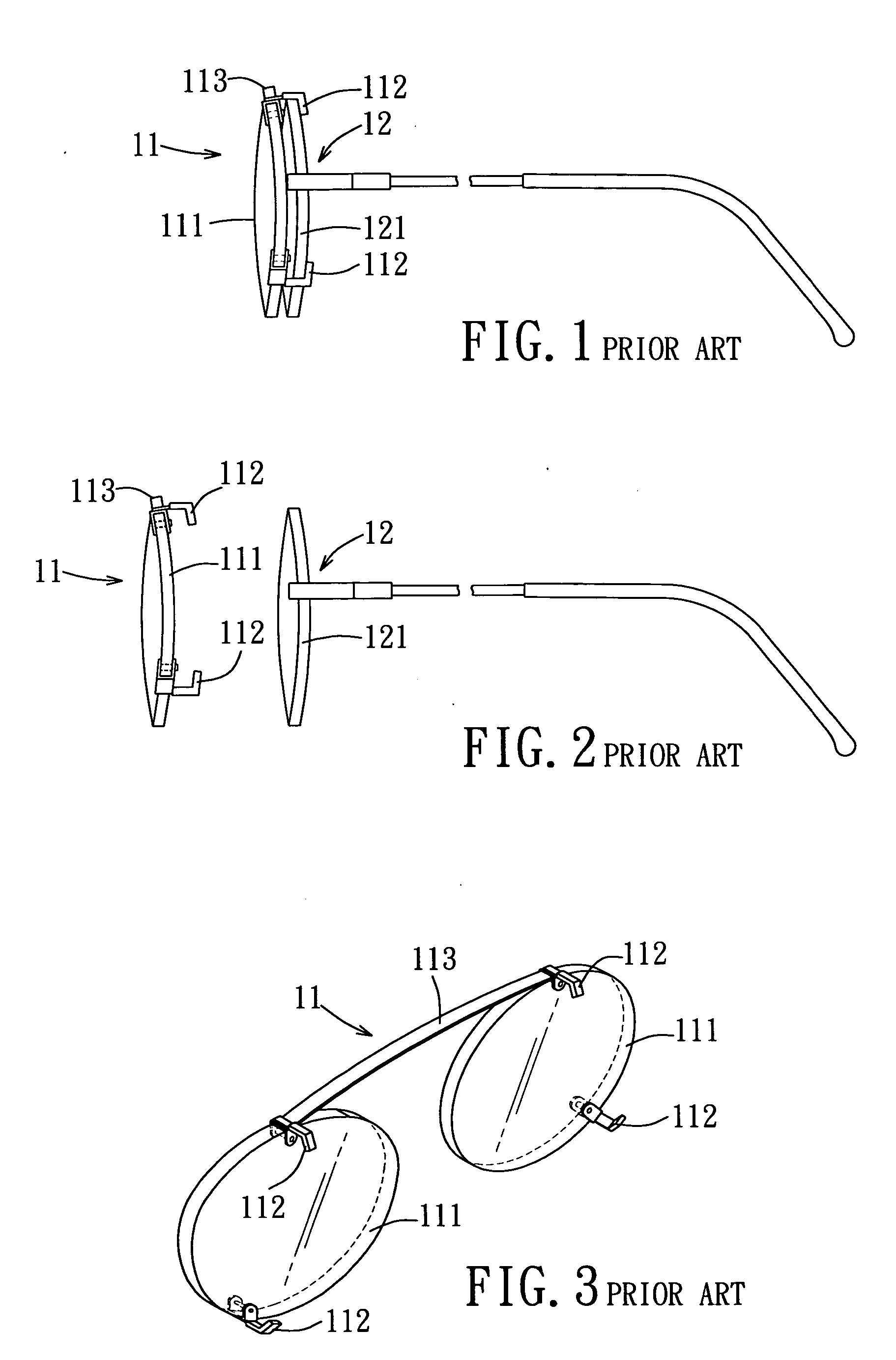 Auxiliary eyeglasses with two aligned springs for biasing two lens units to move relative to each other