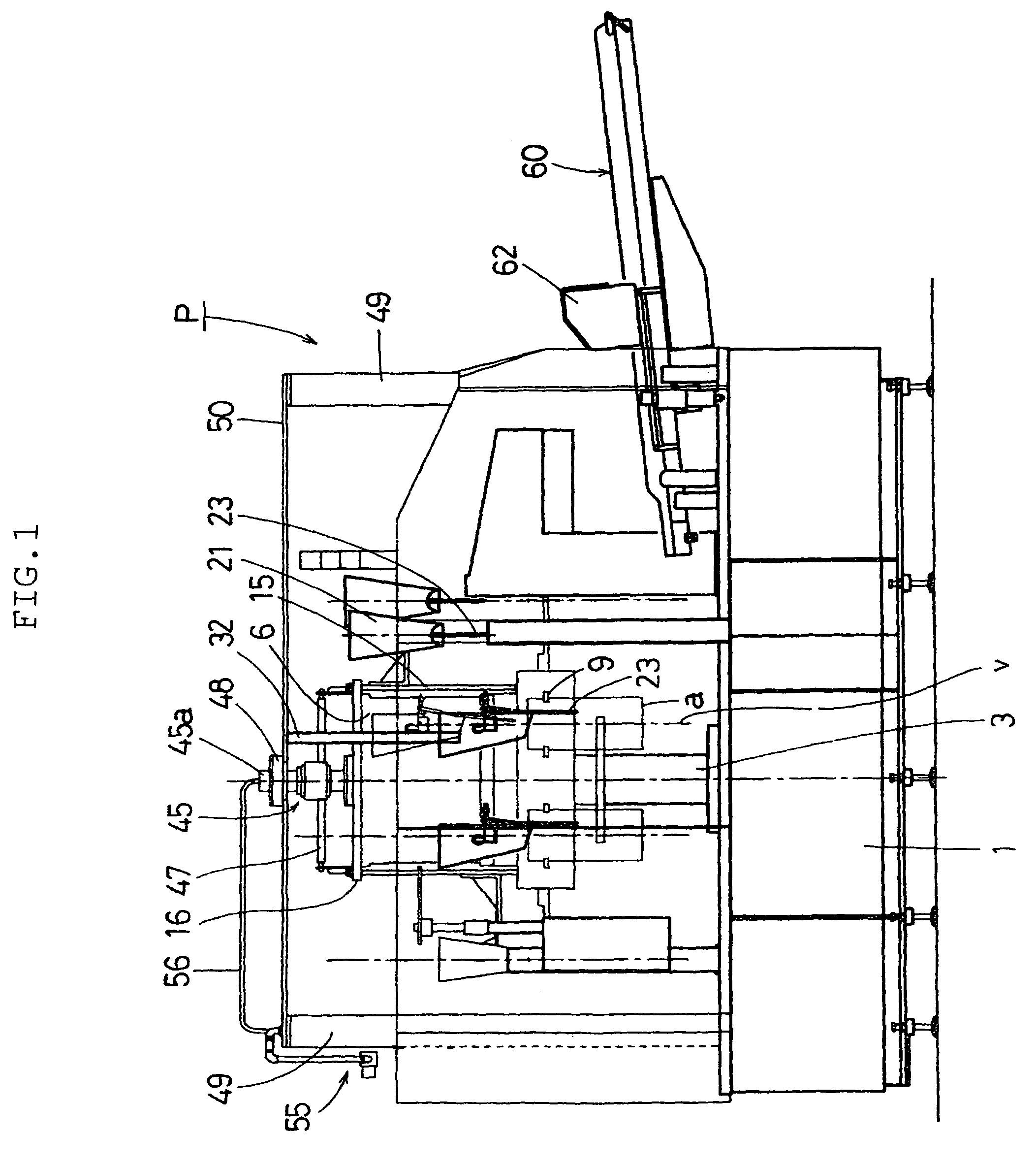 Method for placing inert gas in gas-filling packaging machine