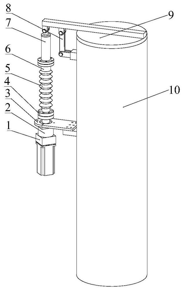 A tank door opening device based on planetary roller screw