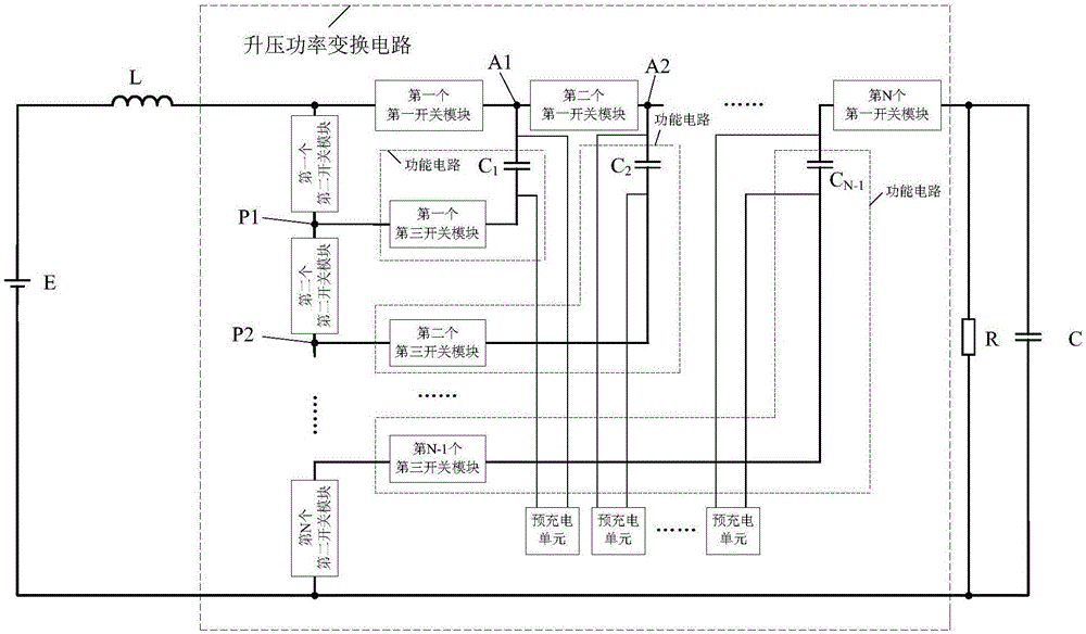 Boosting power converting circuit and control method