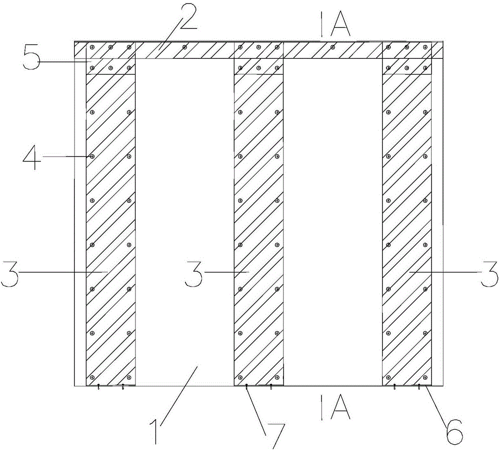 Cavity wall reinforcement structure and method for constructing same