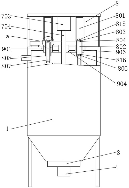 Quantitative proportioning and stirring device for lubricating rubber cement