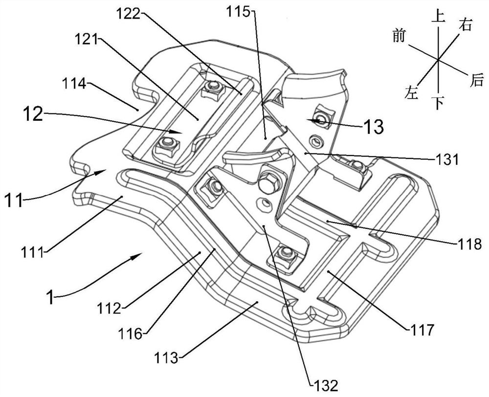 Flow guide structure for improving local high temperature of exhaust side of longitudinal engine assembly