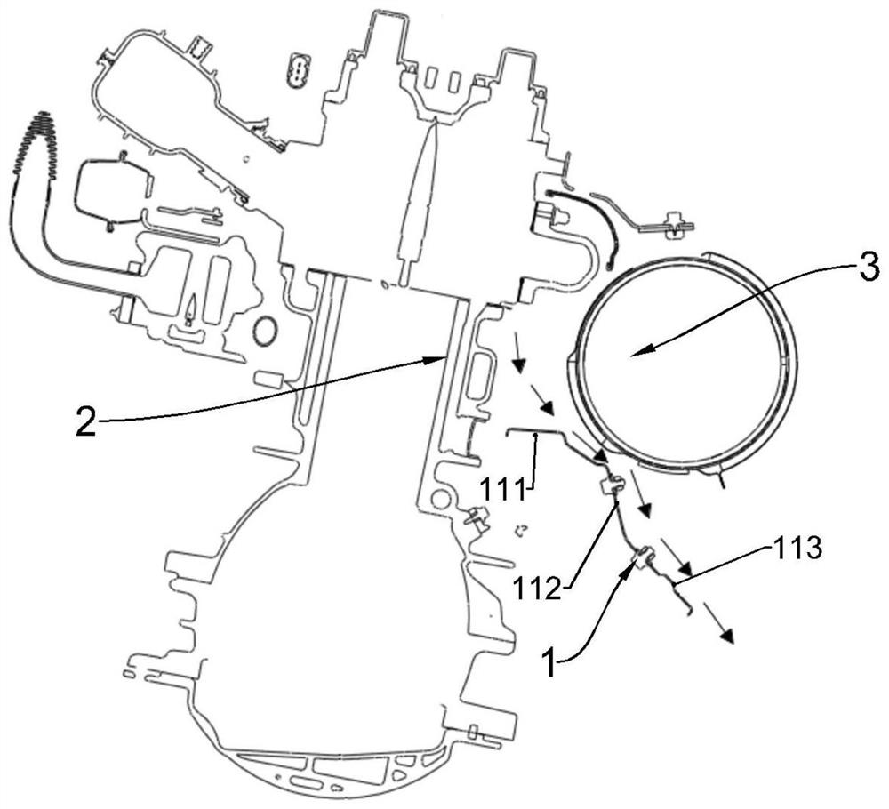 Flow guide structure for improving local high temperature of exhaust side of longitudinal engine assembly