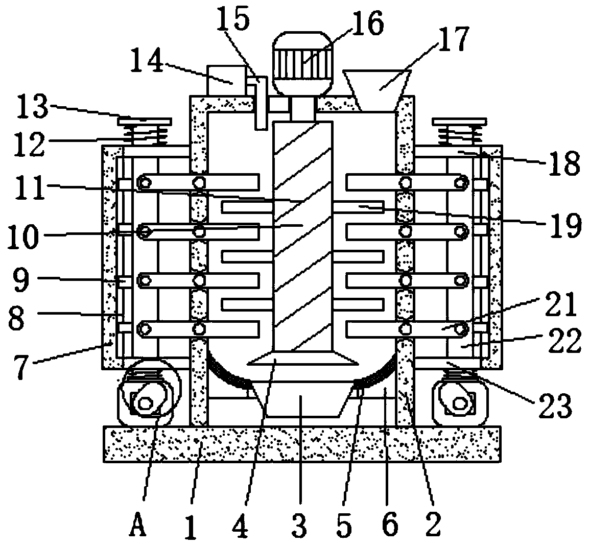 Mechanical dust removal device capable of separating out impurities conveniently for seed processing