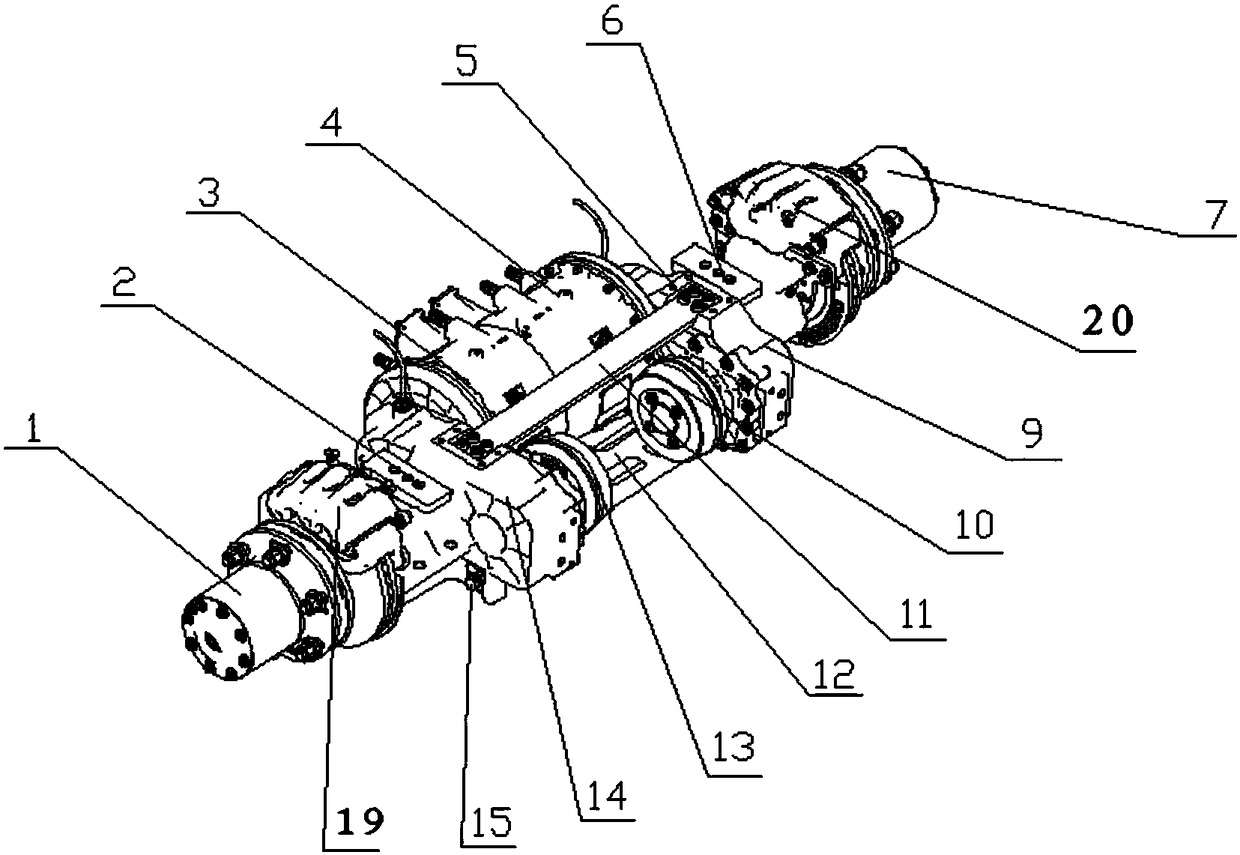 Double-rim motor axle used for erecting plate spring suspension and new-energy automobile