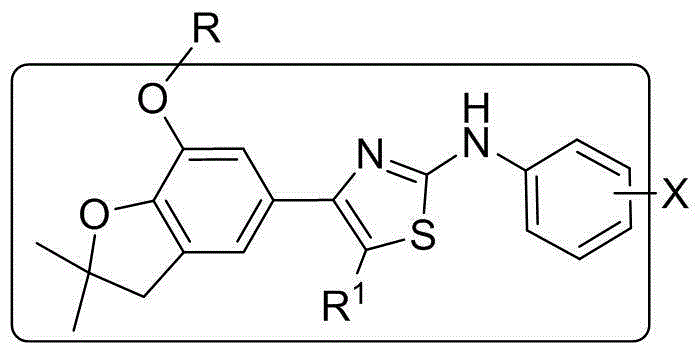 Application of 4-(benzofuran-5-yl)-2-phenzyl aminothiazole as bactericide