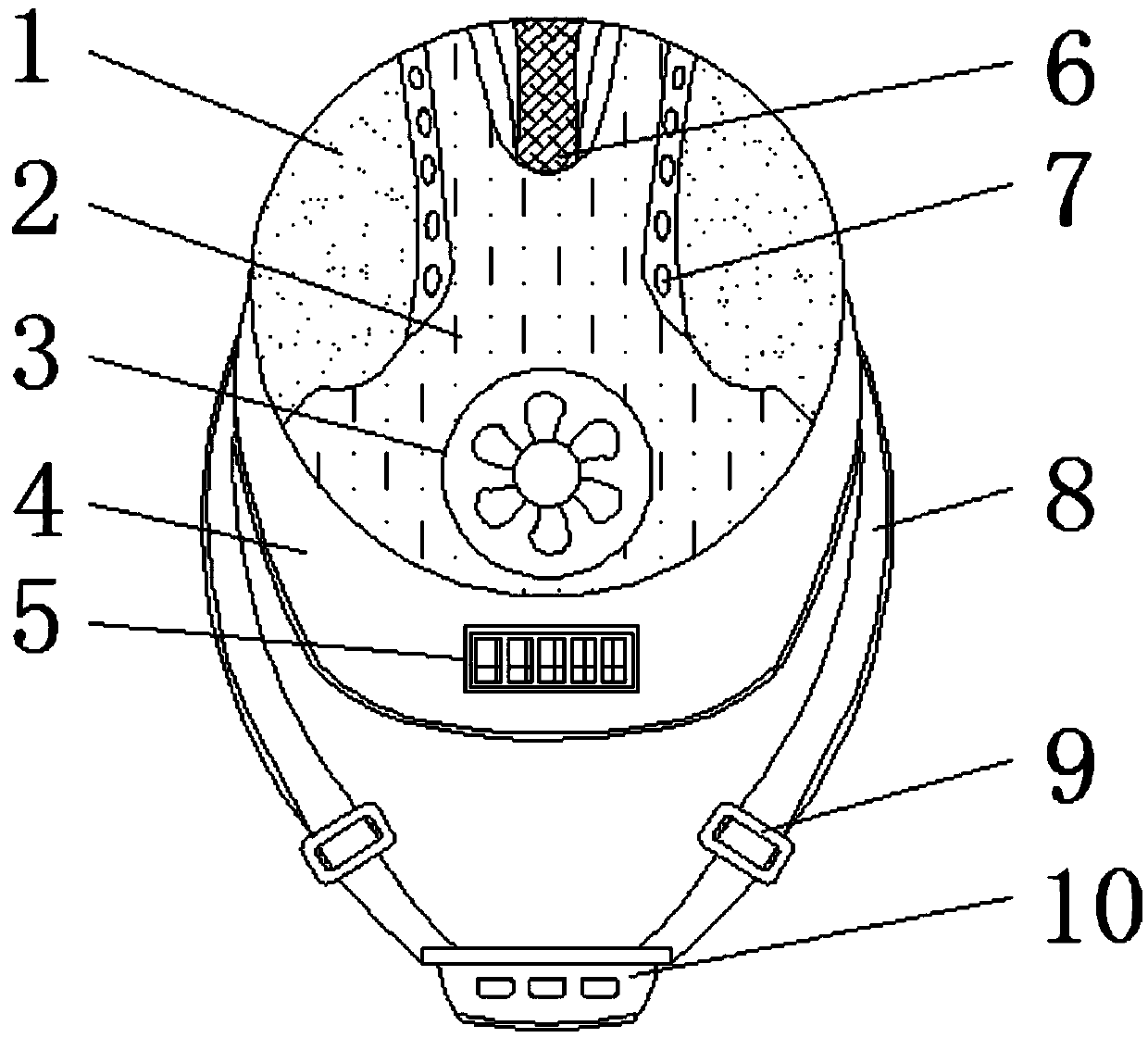 Steel protective helmet for building construction