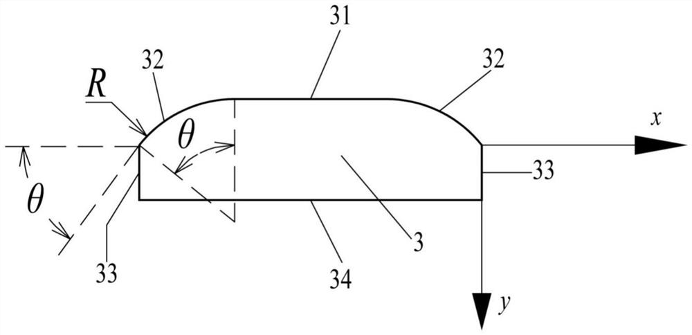 Pile net composite foundation round chamfer pile cap and construction method and design method thereof