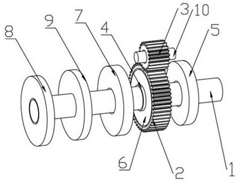 Working method of multi-disk axial motor and single-disc power take-off of multi-disk axial motor