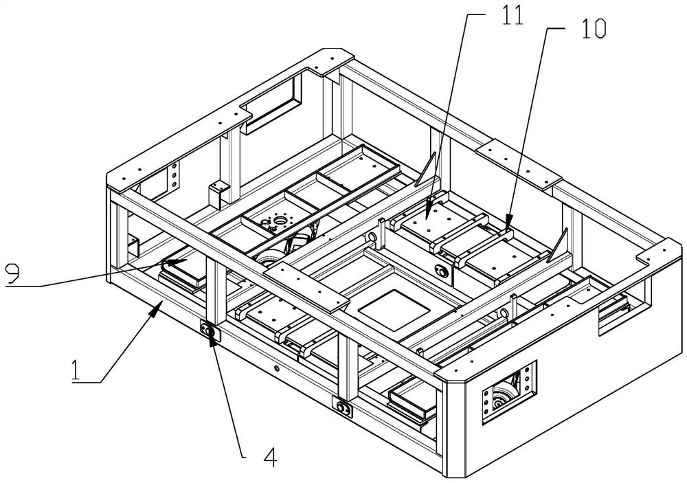 Frame supporting structure of omnidirectional carrying AGV and pallet truck