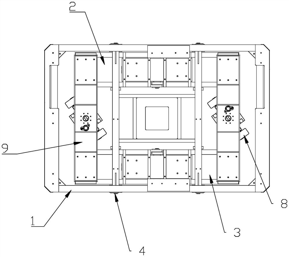 Frame supporting structure of omnidirectional carrying AGV and pallet truck