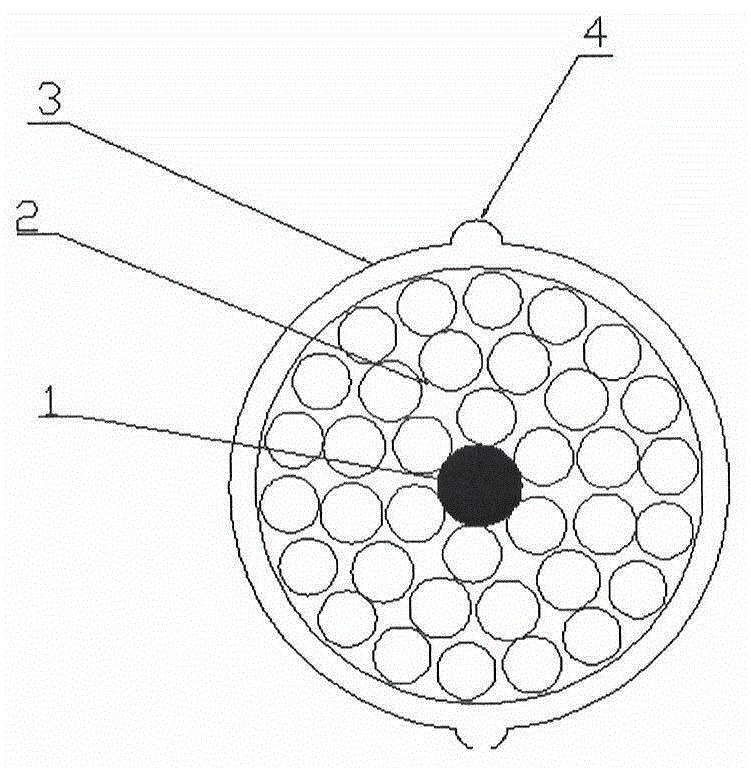 Device inhibiting transmission lines from wind-rain induced vibration and galloping