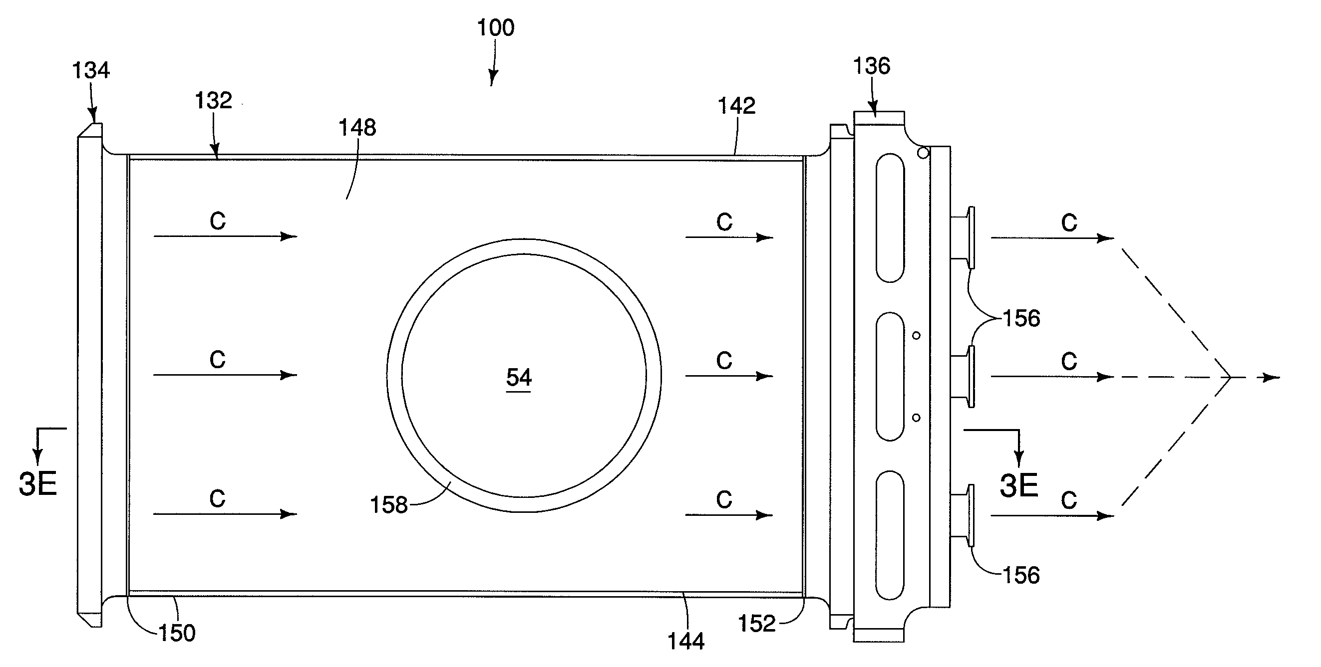 Reaction apparatus having multiple adjustable exhaust ports