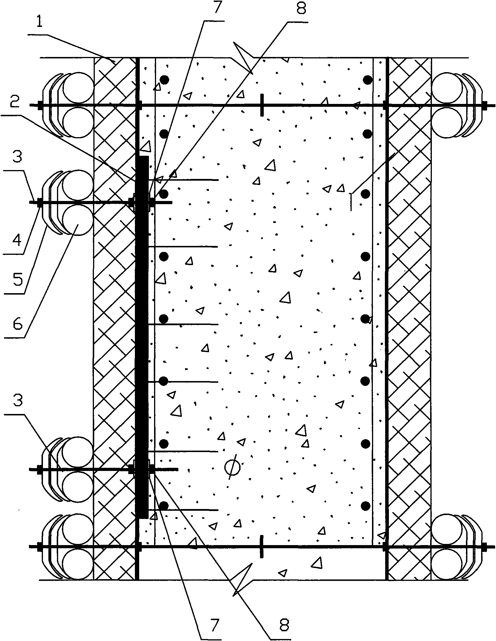Method for fixing embedded part of large foundation side wall