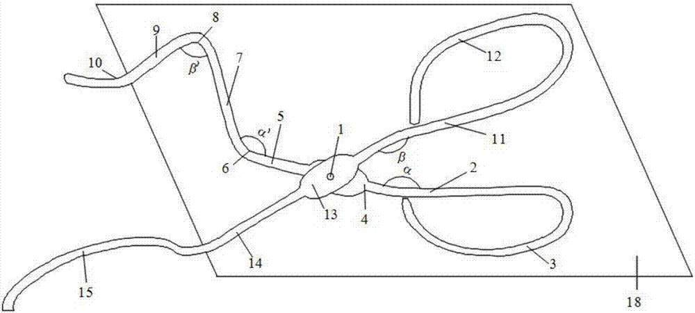 Forceps clip for taking and placing alcohol lamp