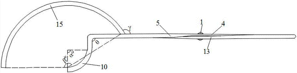 Forceps clip for taking and placing alcohol lamp