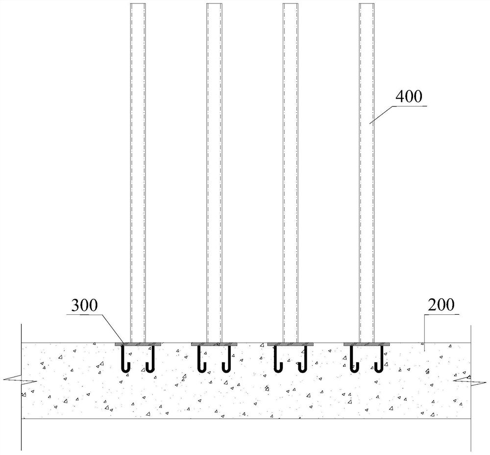 Construction method and installation structure of archaized building ridge anastomosis colored glaze decoration component