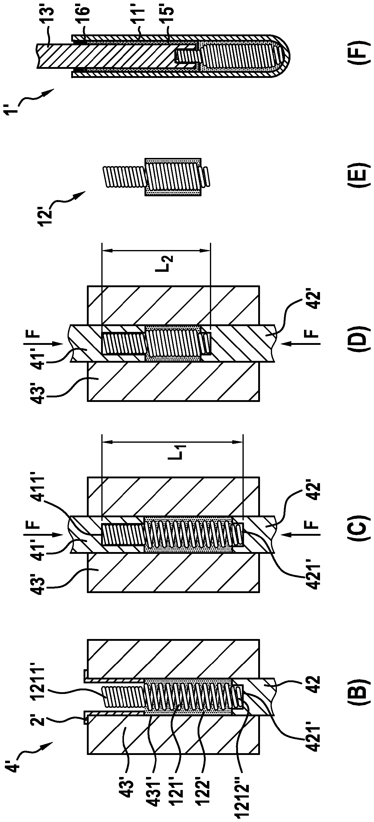 Heating body for electrically heatable glow plug with axially pressed heating insert and associated production method