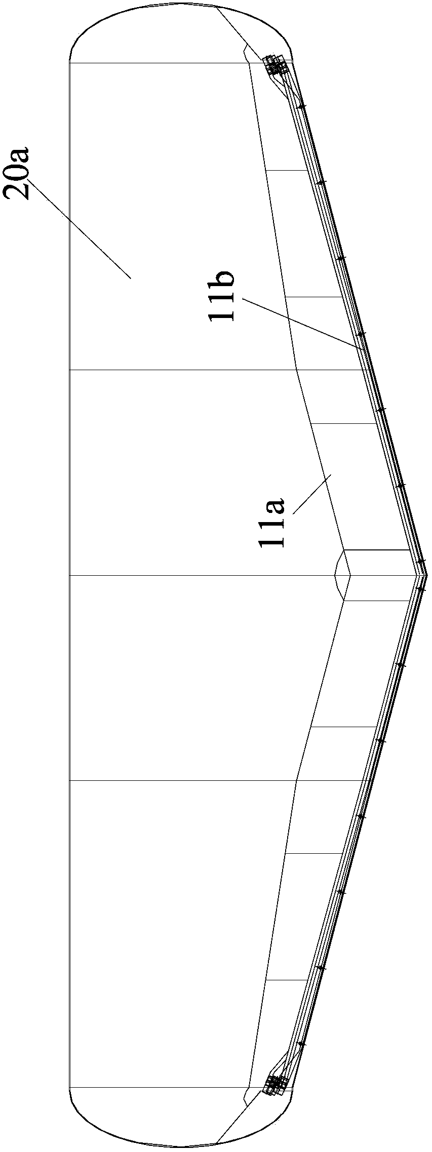 Fluidization system of powder material transport vehicle and powder material transport vehicle