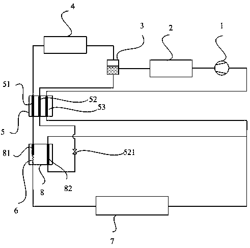 Intermediate fractional condensation self-cascading refrigeration cycle system and refrigeration equipment