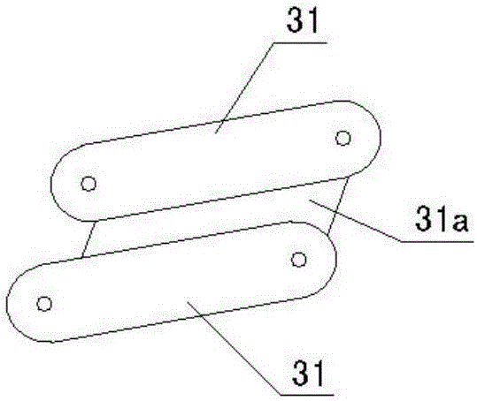Lifting mechanism composed of unidirectional bending transmission chains