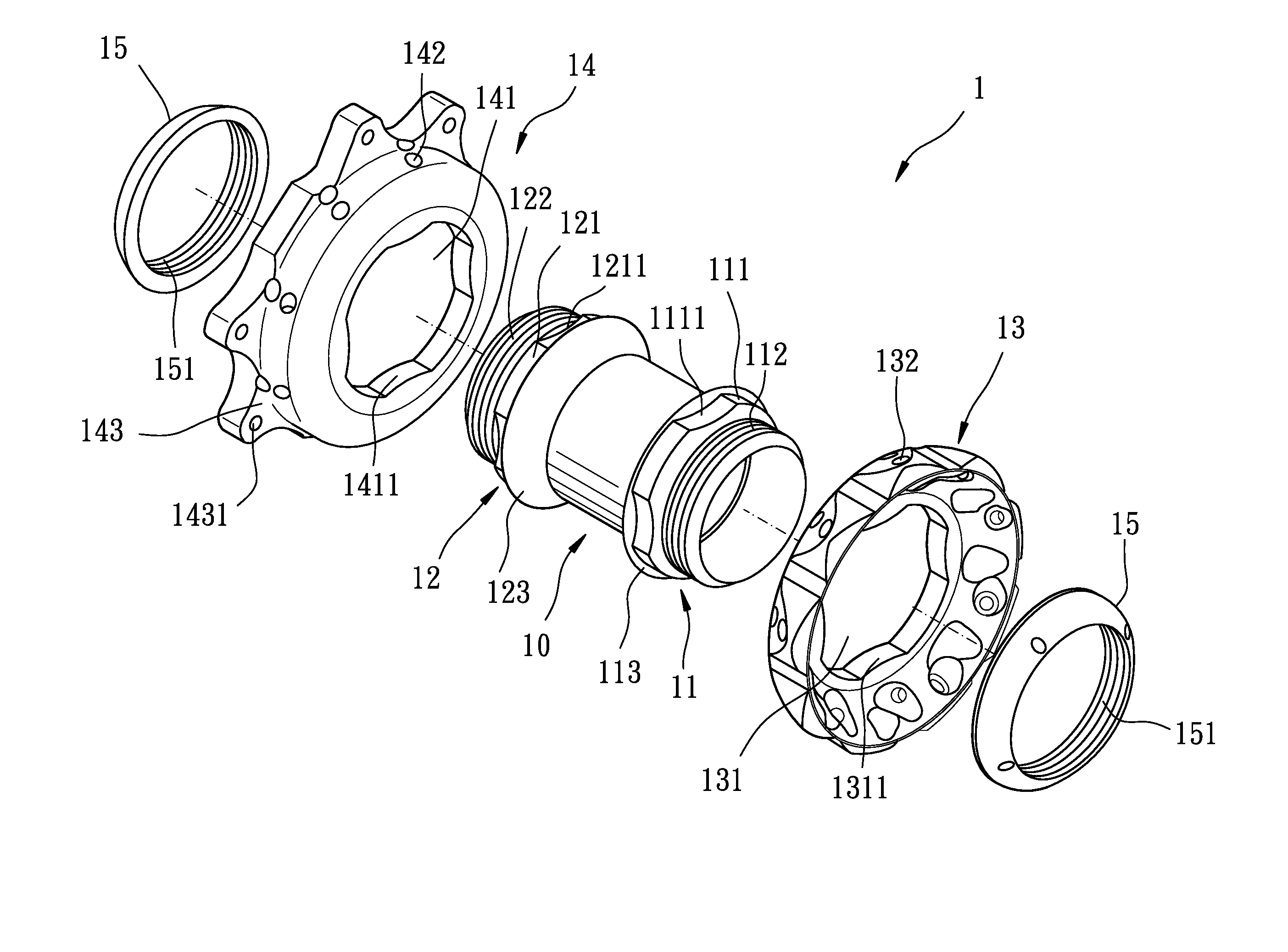 Hub for off-road motorcycle