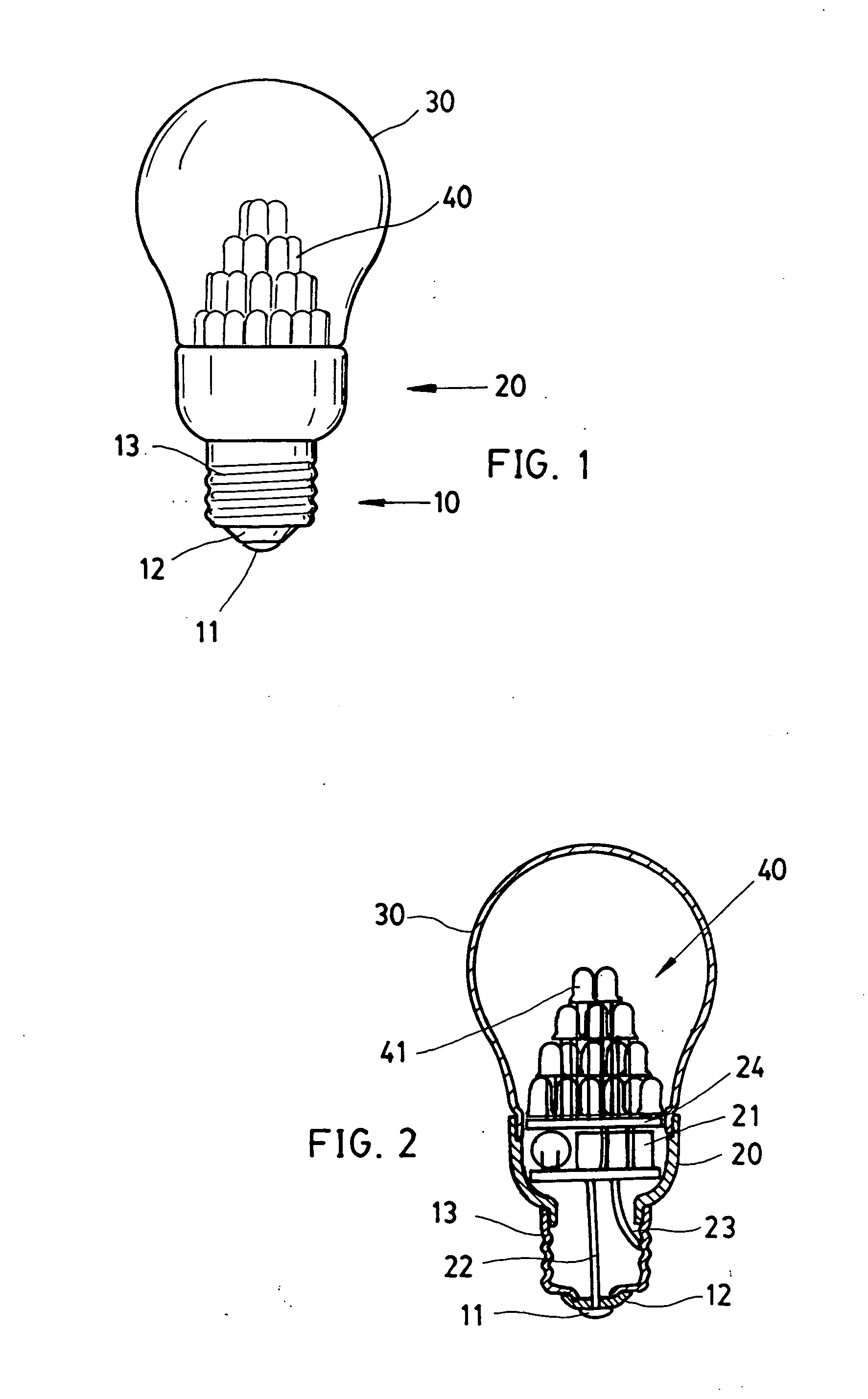 LED bulb with an enlarged irradiation range by arranging led elements in three-dimension