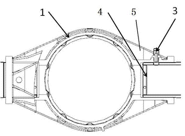 Rear axle housing assembly of automobile