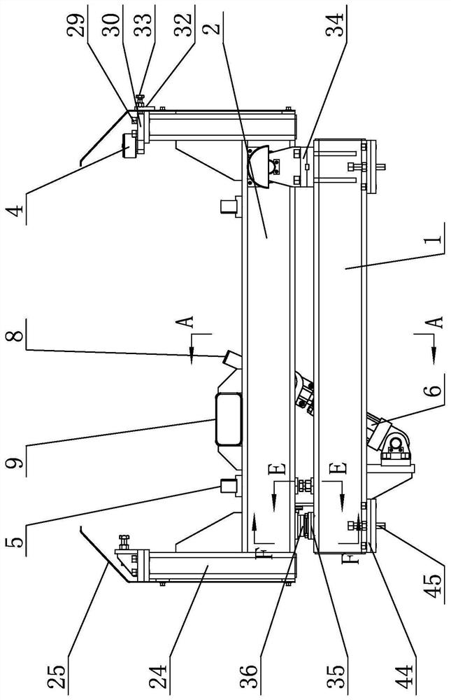 Trolley tilting mechanism for static pressure molding line