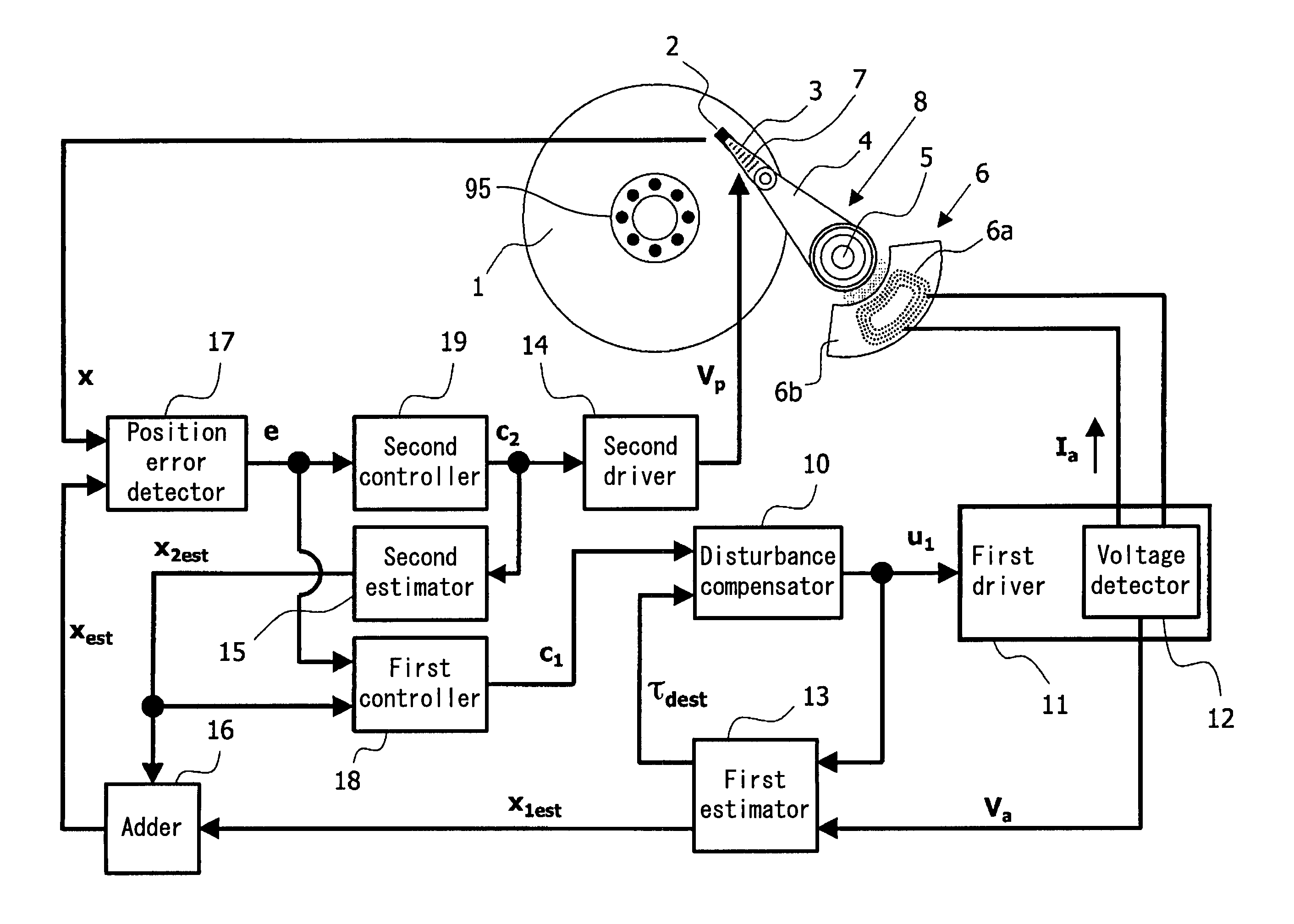 Head positioning method, and disk apparatus using the same