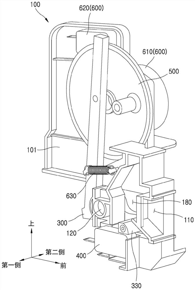 Adjusting device for door opening speed of cooking equipment with automatic opening structure