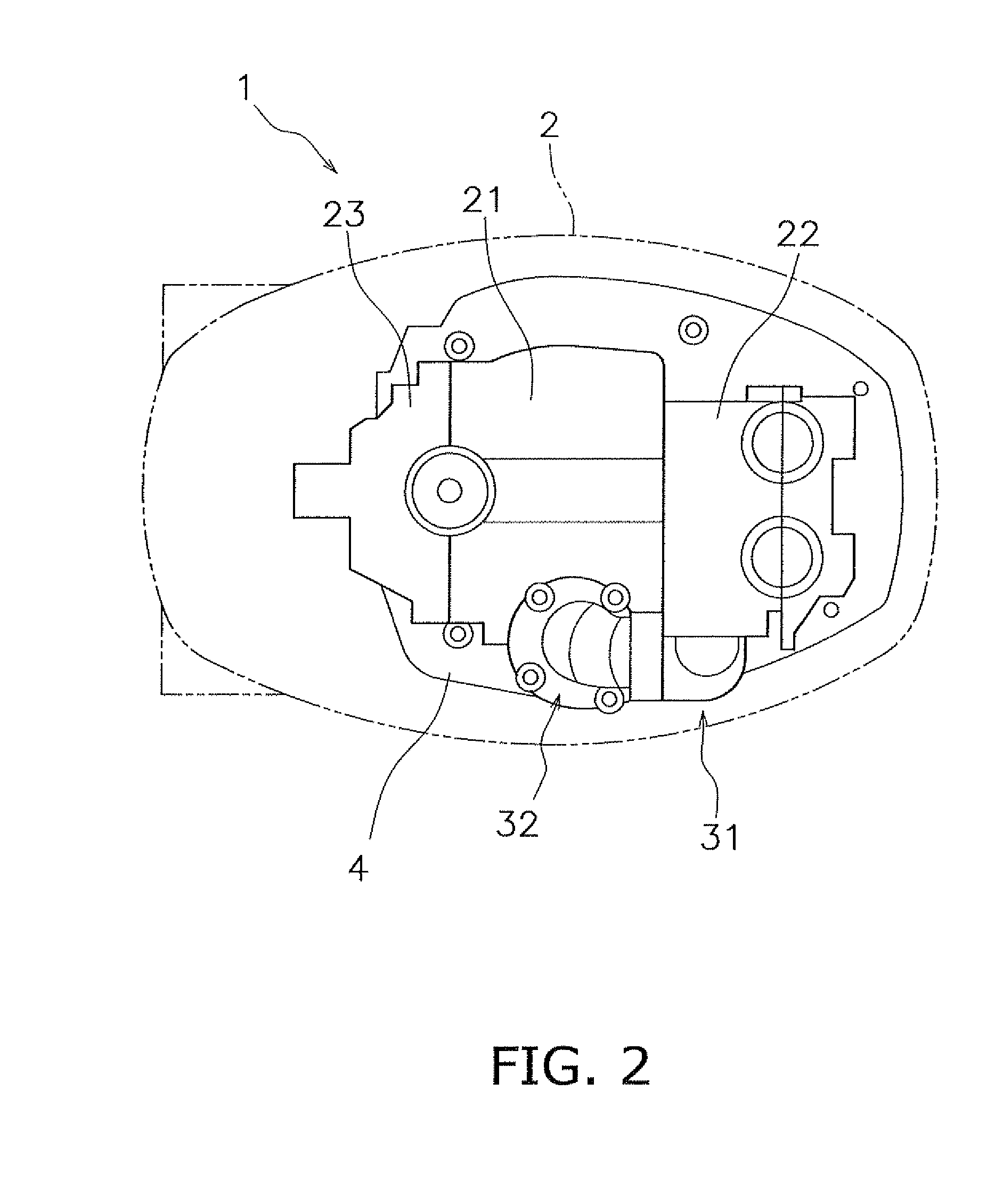 Retaining structure for honeycomb structure and marine propulsion device