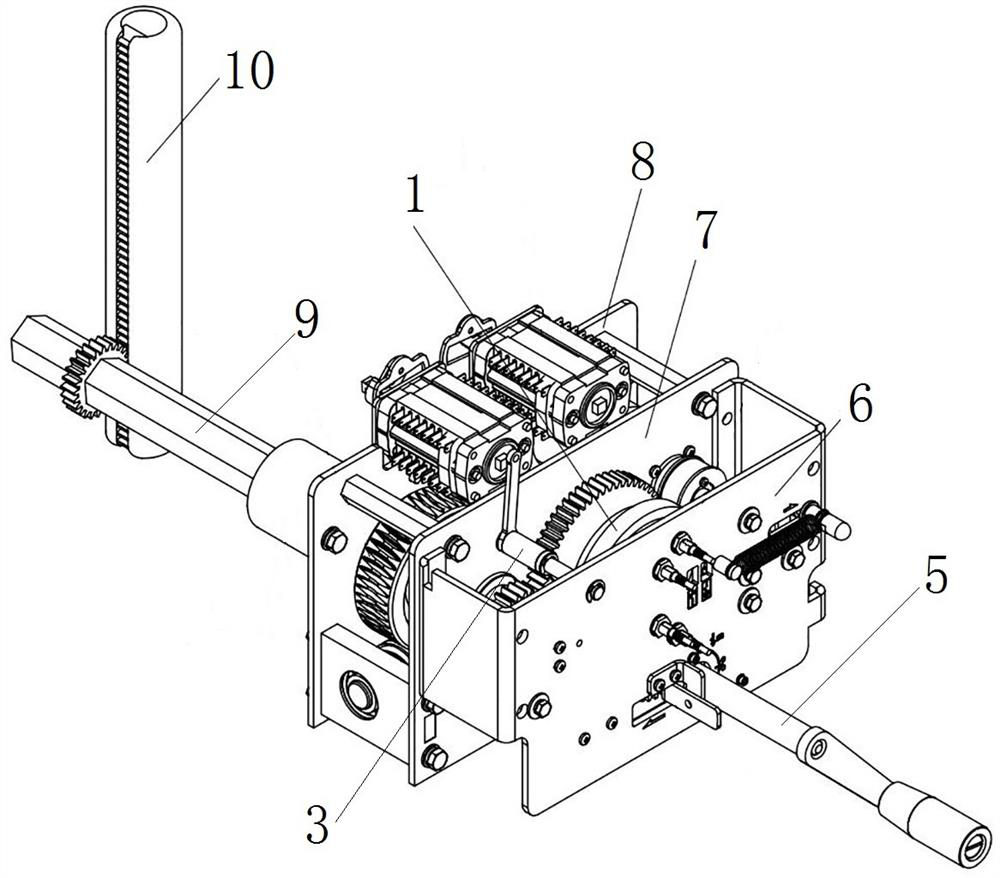 Three-station operating mechanism and switch cabinet