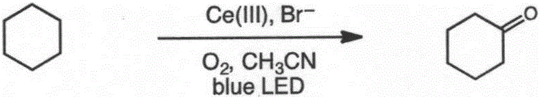 Visible light catalyzed saturated carbon-hydrogen bond direct oxidizing method