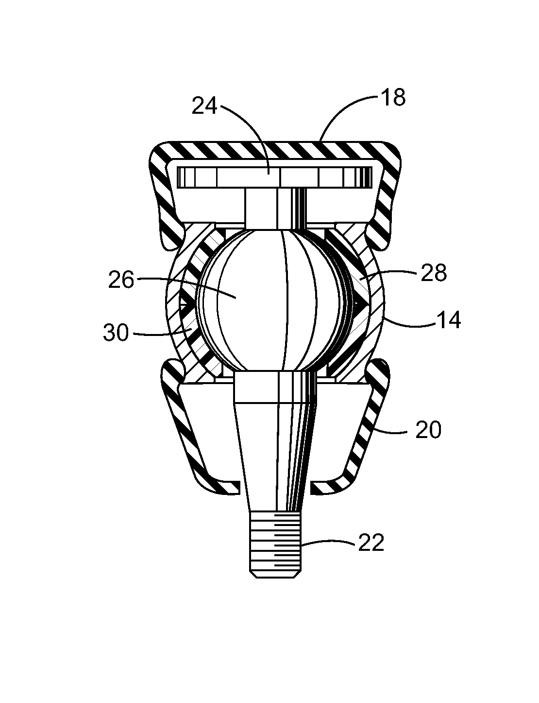 Tie rod assembly with integrated safety tip