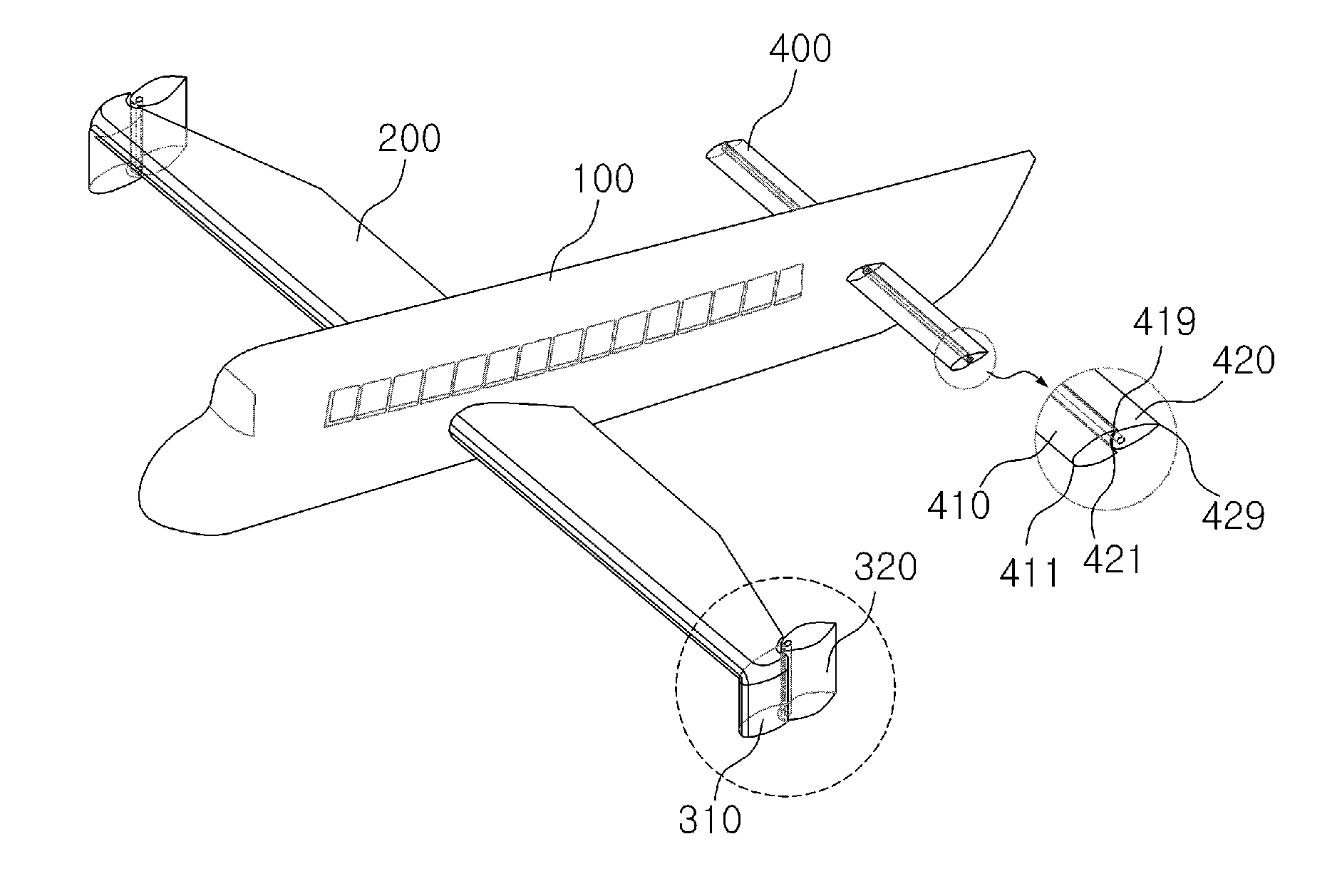 Wing Structure for WIG Vehicle