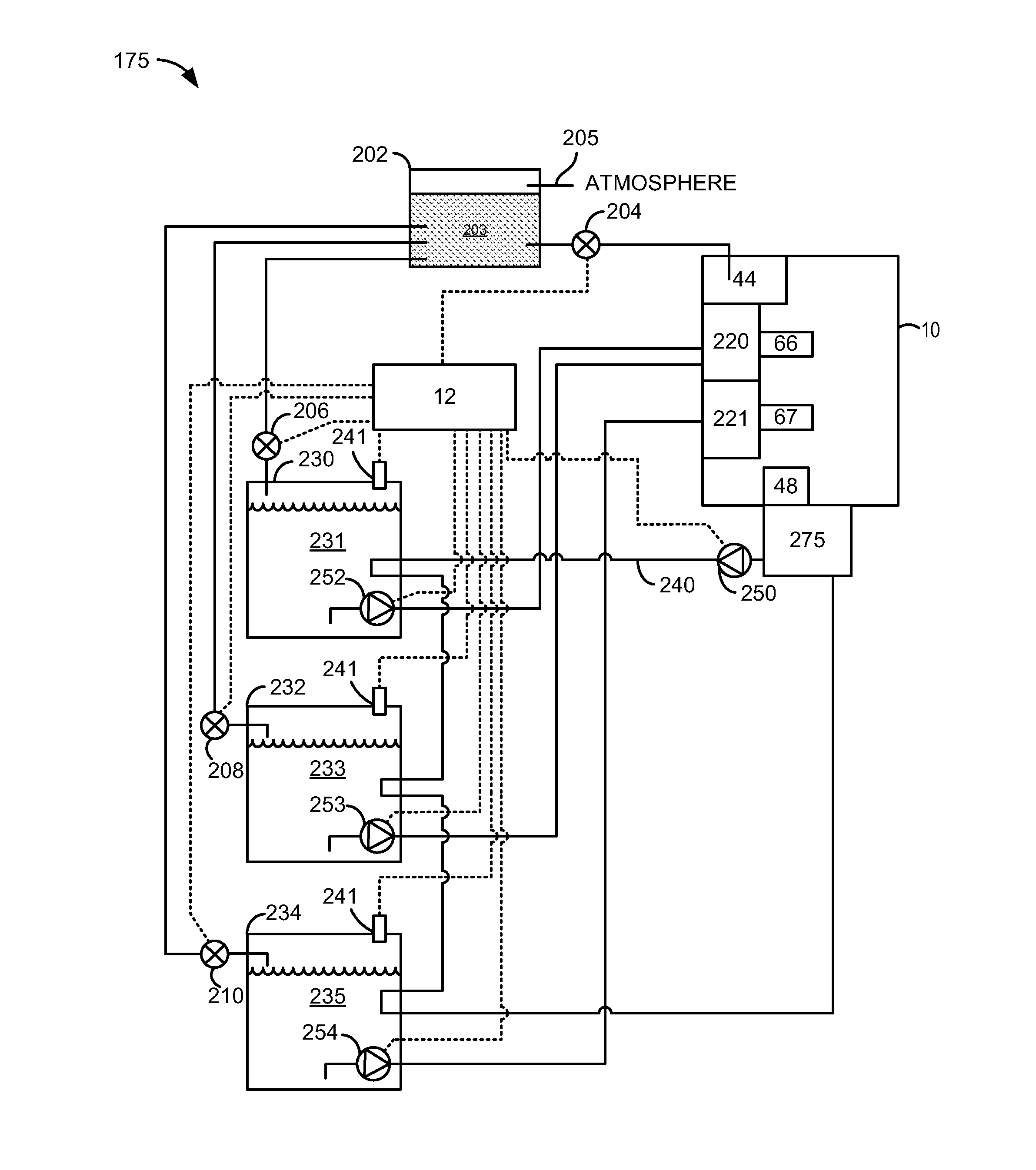 Fuel separation system for reducing parasitic losses