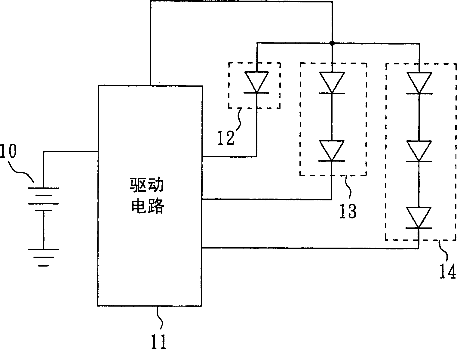 Parallel-connected type light-emitting diode driving device