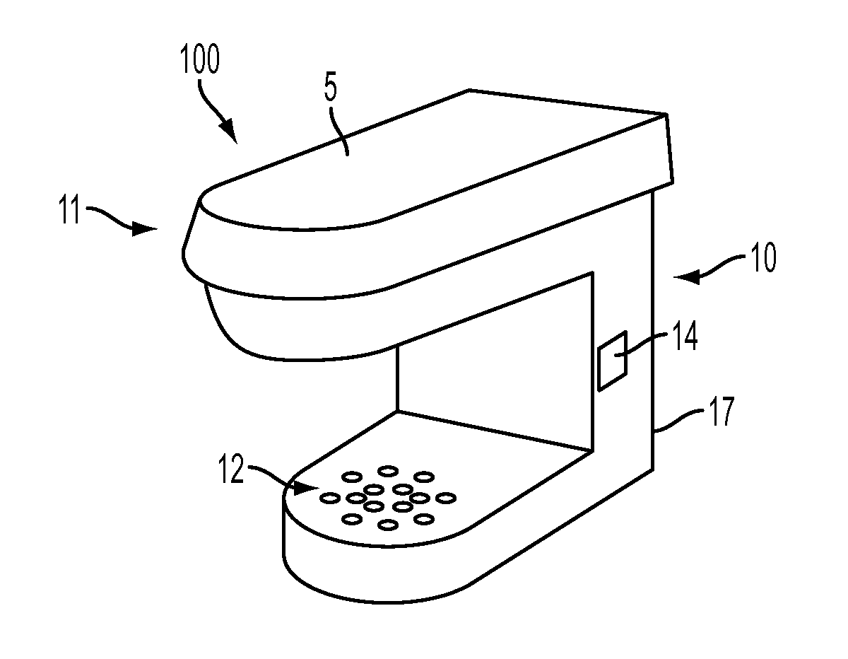 Beverage machine cartridge holder