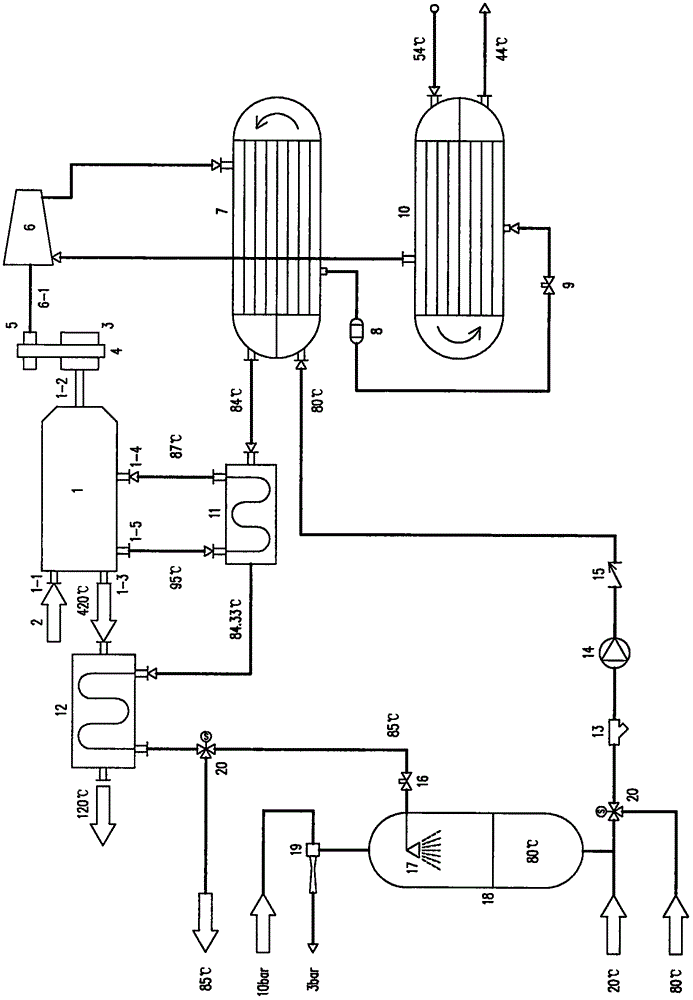 Engine-driven water source compression type heat pump water vapor modulating machine