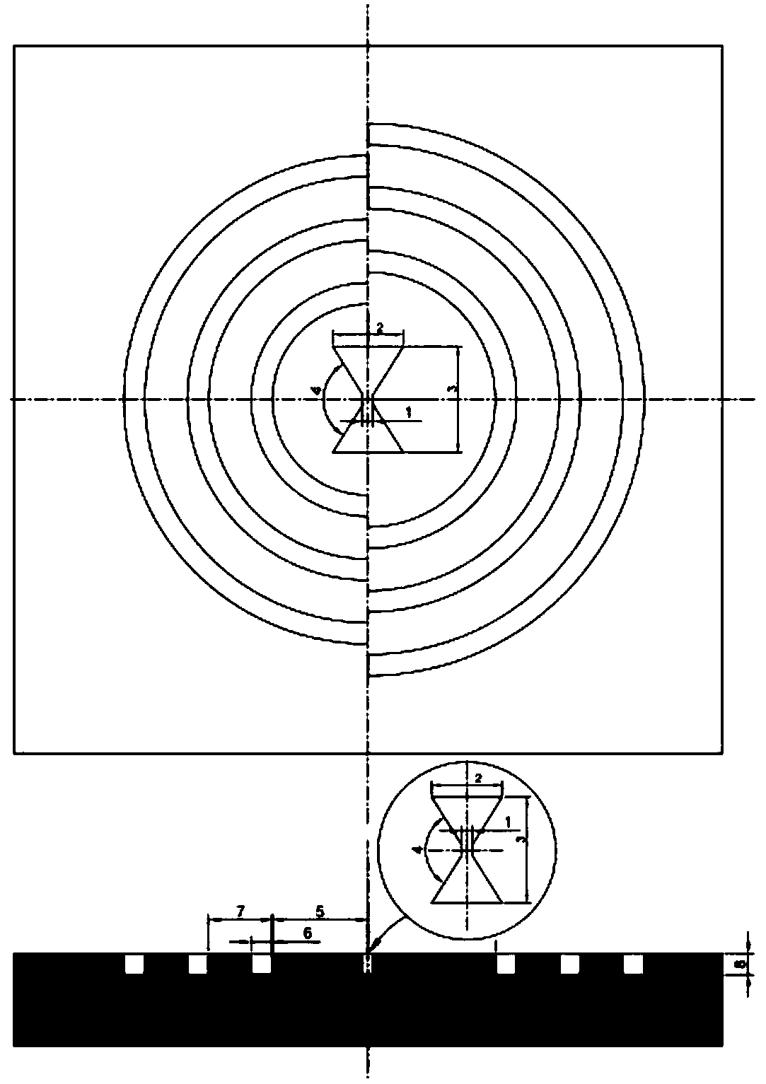 Surface plasmon lens design method used for nano-gap type near-field lithography