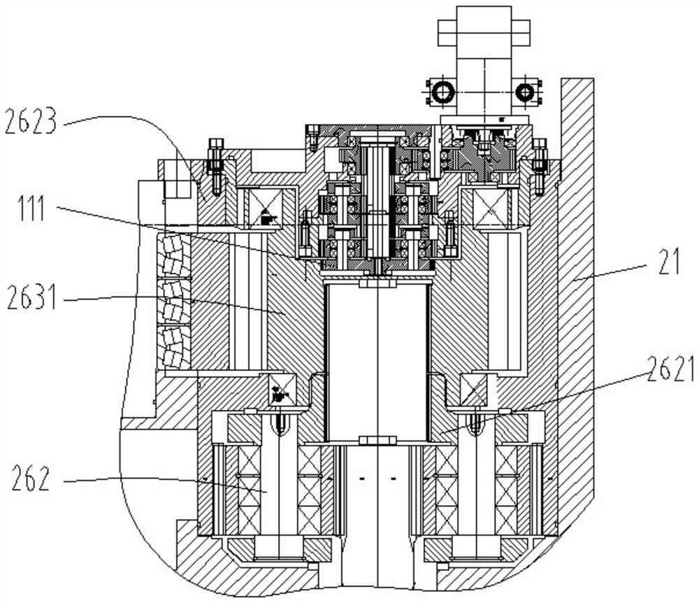 Large-torque output cutting transmission main body part