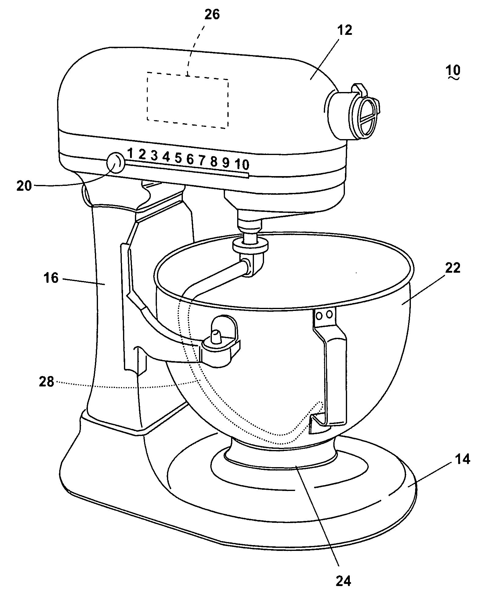 Utilizing motor current variations to control mixer operation