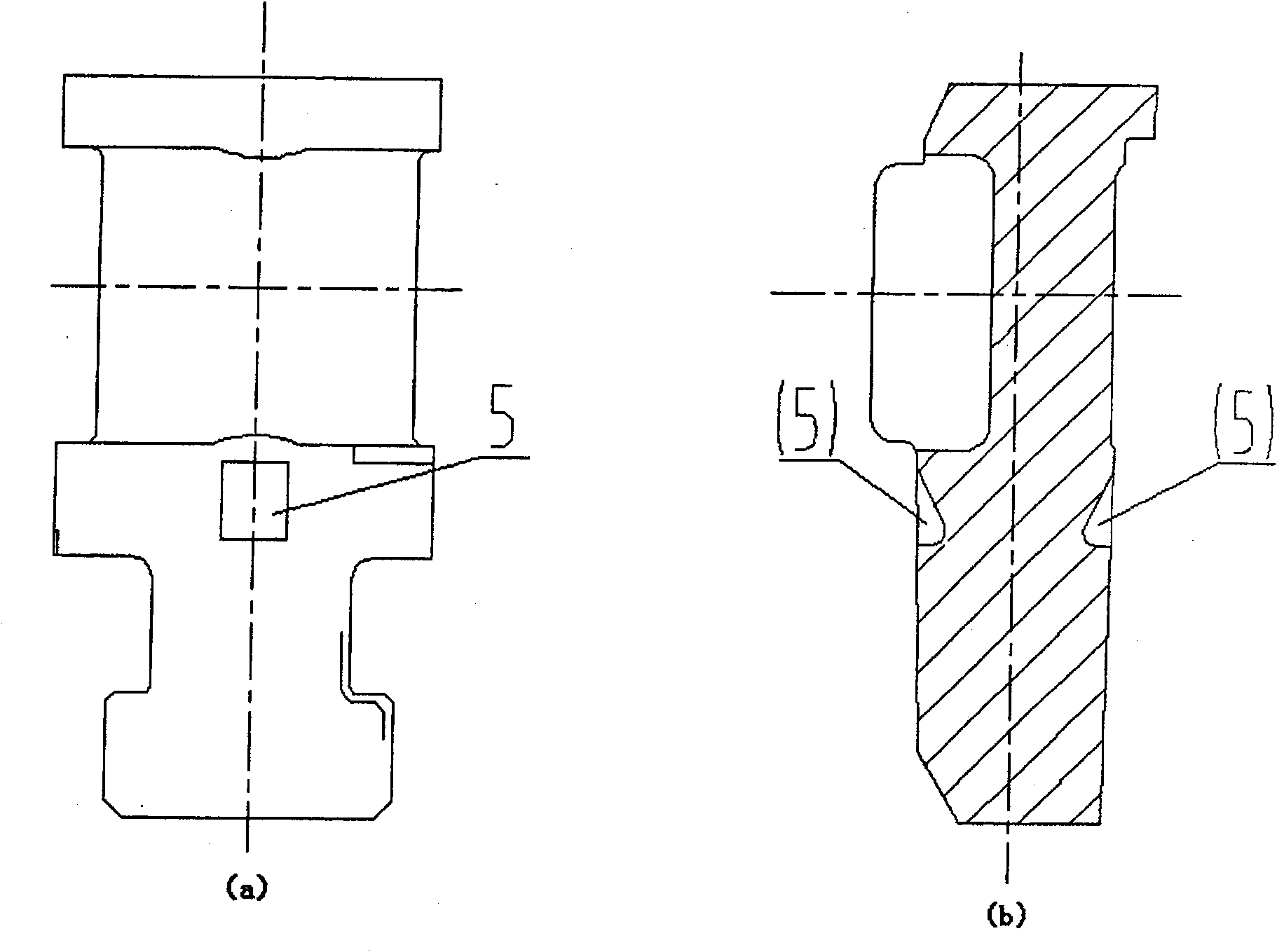 Bucket root platform double wedge shape blocks damping structure of turbine blades